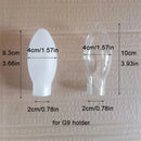 Axyaa Set of 4 Frost G9 Glass Shades with Bullet Pattern, 20mm Opening, 10cm Long