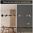 Axyaa Modern Black Chandelier: Rotatable LED Pendant Light for Living Room, Bedroom, or Restaurant