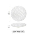 Axyaa Ceramic Pleated Western Dessert Salad Plate Set