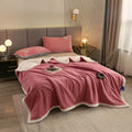 Axyaa Winter Thicken Flannel Sofa Blanket, Double-Sided Warmth for Living Room