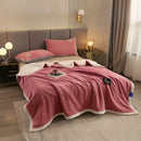 Axyaa Winter Thicken Flannel Sofa Blanket, Double-Sided Warmth for Living Room