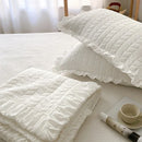 Axyaa Korean Ruffles Princess Quilt Set | High Quality Soft Skin-friendly Summer Comforter