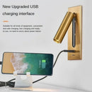 Axyaa LED Wall Lamp Black/Copper with USB Interface for Bedroom, Living Room, Study
