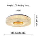 Axyaa Round Acrylic LED Chandelier Ceiling Light for Living Room & Corridor