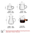 Axya Stripe Milk Jug Glass Cup With Handle Separator Fair Cup Home Cafe Drinkware