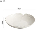 Axya Flower-Shaped Ceramic Salad Plate for Hotel Restaurant - Set of 4