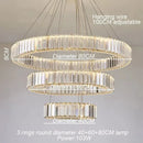 Axyaa Modern LED Crystal Round Chandelier for Dinning Living Room