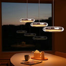 Axyaa Modern Round Black Silver Chandelier for Dining Room & Kitchen