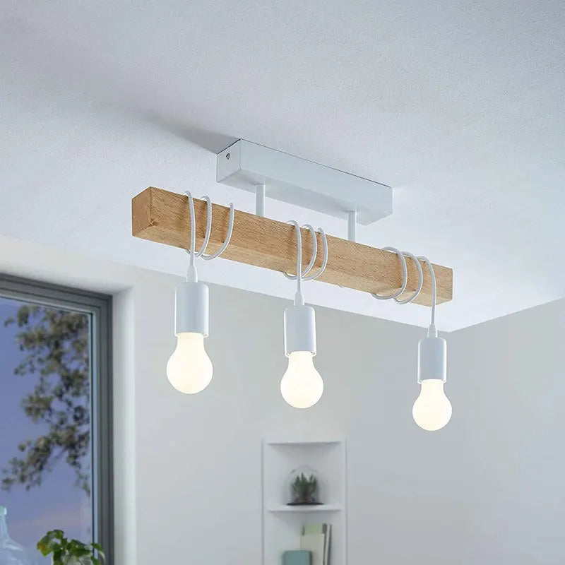 Axyaa Wood Chandelier Light: Modern, Solid, Elegant Ceiling Pendant for Dining, Living Room