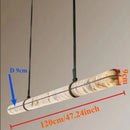 Axyaa Marble Pendant Light with Leather Bar Lighting Fixtures