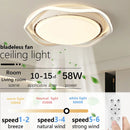 Axyaa Smart LED Ceiling Fan Light: Modern Round Design, Bedroom, Bladeless