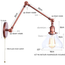 Axyaa Vintage Loft LED Wall Light Fixture Indoor Industrial Glass Lamp