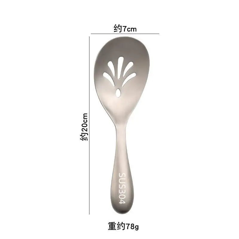 Axyaa Stainless Steel Hollow Handle Rice Spoon with Large Capacity - Deep & Thicken