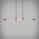 Axyaa Nordic Designer LED Pendant Light for Dining Table Chandelier in Straight Long Bar Island Style
