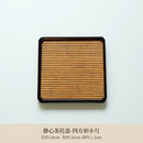 Axyaa Bamboo Banquet Serving Tray | Decorative Tea Plate for Coffee Bread Dessert