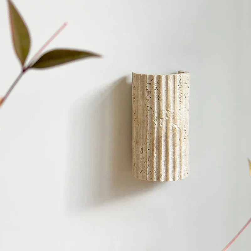 Axyaa Yellow Travertine LED Wall Lamps - Nordic Modern Stair Light Fixtures