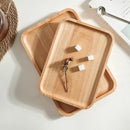 Axyaa Oak Wood Rectangular Tray for Tea Cup, Cake, Fruit & Snacks