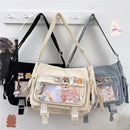 Kawaii Itabag for Dolls by Axyaa: Large Nylon School Tote & Crossbody Bag