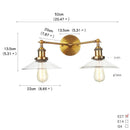 Axyaa 2-Light LED Wall Sconce with Pull Chain Switch for Coffee Bar, Bedroom, Bathroom
