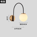 Axyaa Luxury Gold/Black LED Wall Lamp Industrial Semicircular Design
