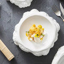 Axyaa Ceramic Double-layer Western-style Insulation Salad Bowl for Dining Room