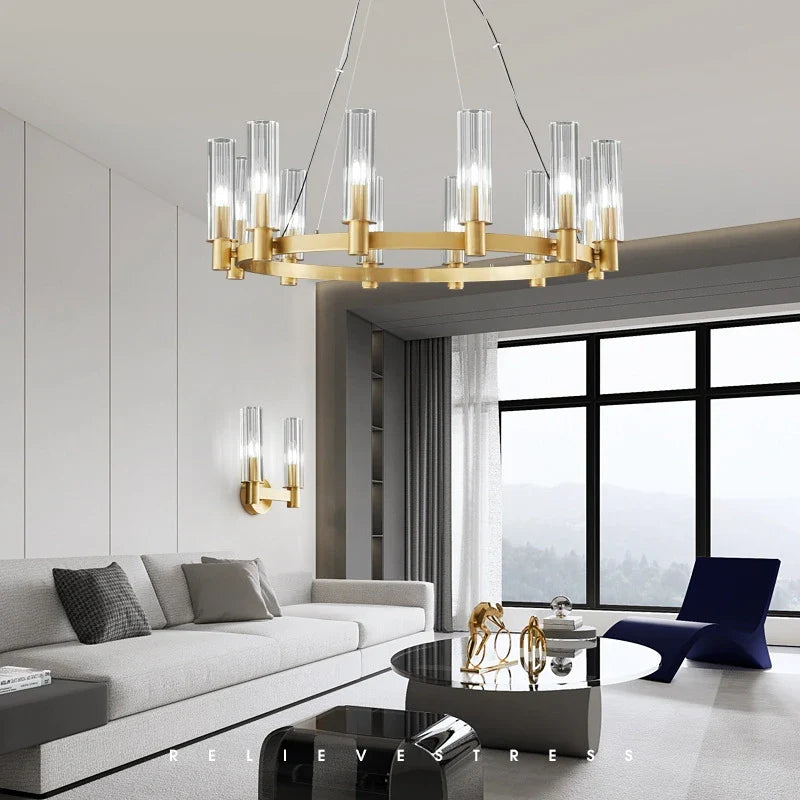 Axyaa Crystal Chandelier Pendant Lights - Luxury LED Lighting Fixtures