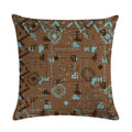 Axyaa Geometric Linen Pillowcase - Graffiti Style Decorative Cushion Cover