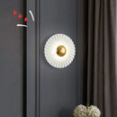 Axyaa LED Pleated Disc Wall Lamp - UFO-Shaped Wall Decor Light