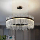 Axyaa Crystal Chandelier Pendant Light for Living and Dining Room