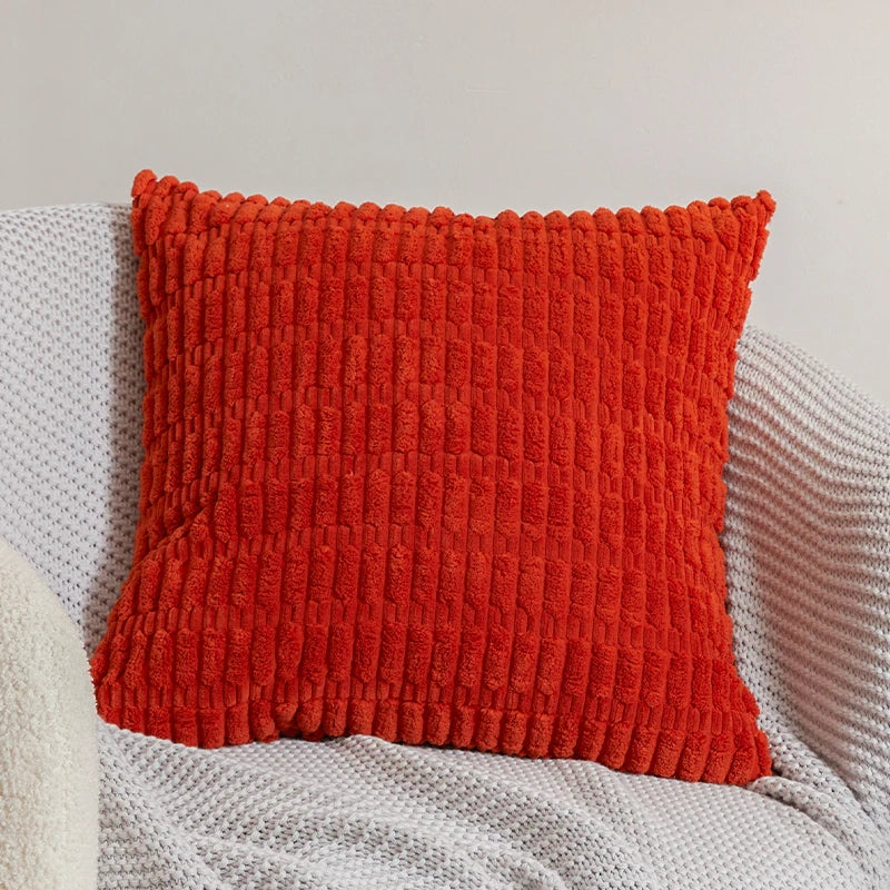 Axyaa Velvet Cushion Cover: Ins Style Candy Color 45x45cm Fashion Sofa Office Home Pillow Cover