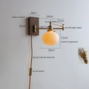 Axyaa Modern LED Wall Lamp with Pull Chain Switch for Bedroom Living Room