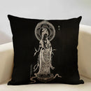 Retro Art Linen Cushion Cover 45 * 45 for Living Room Bedroom Decor with Axyaa Brand
