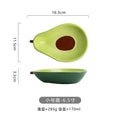 Axyaa Avocado Ceramic Salad Soup Bowl Family Fruit Snack Plate Kitchen Accessories