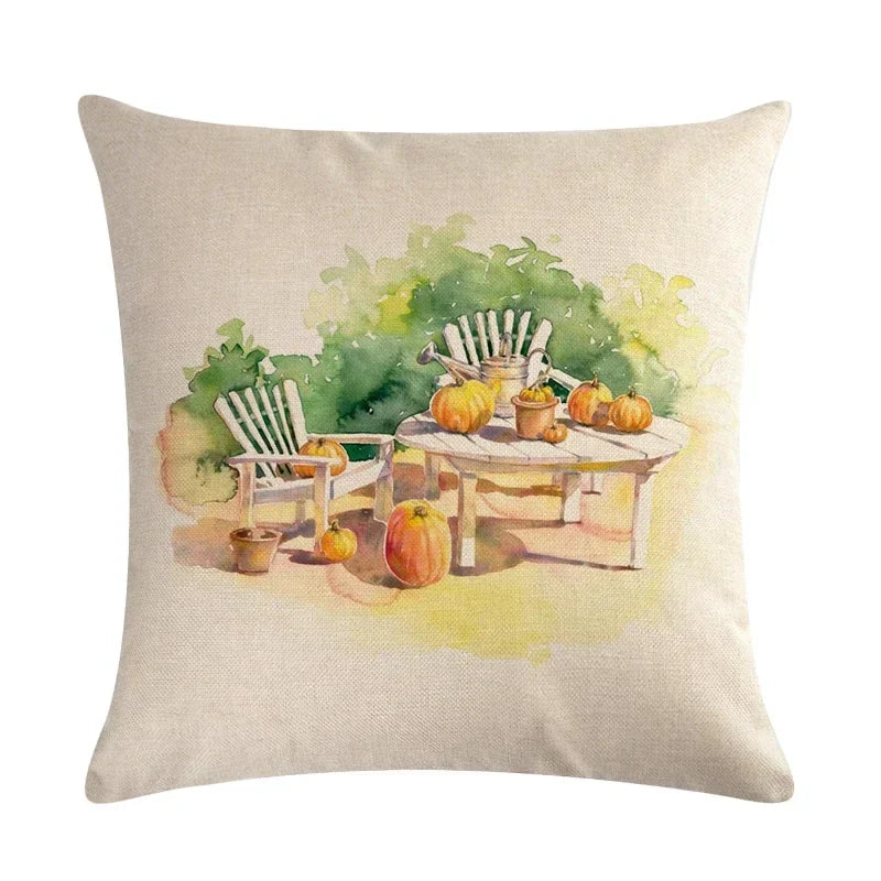 Axyaa Retro Country Pattern Pillowcase 45*45cm Home and Car Adornment