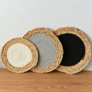 Axyaa Woven Round Table Mat Coaster Pad Nordic Style Desk Accessory