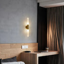 Axyaa Modern White Glass Wall Lamp Gold Metal Sconce Minimalist Lighting
