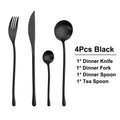 Axyaa Stainless Steel Cutlery Set - Western Dinnerware 20-Piece Matte Gold Tableware
