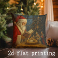 Axyaa Christmas Digital Printed Cushions for Sofa, Bedroom, Car - Rectangular Pillow Cover