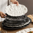 Axyaa Premium Fish Plate: High Temp Steamed Fish/Vegetable Plate, Hotel Tableware