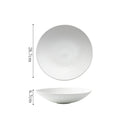 Axyaa Stone Patterned Ceramic Soup, Salad, Pasta Plate Set