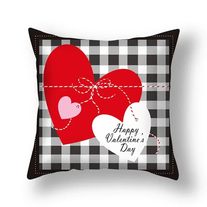 Axyaa Nordic Love Pillowcase 45x45cm - Home Decorative Throw Pillow Cover