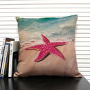 Axyaa Shell Print Cushion Cover for Living Room Sofa, 45x45cm