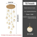 Axyaa Luxury LED Staircase Chandelier for Living Room and Bedroom