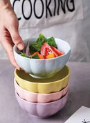 Axyaa Ceramic Pumpkin Rice Salad Bowl Set