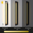 Axyaa Outdoor LED Wall Light for Garage Courtyard - Black Linear Design