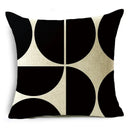 Axyaa Geometric Prints Linen Pillowcase - Square Cushion Cover for Bedroom and Car