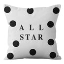 Axyaa Geometric Letters Print Sofa Cushion Cover Home Decor Party Bedding
