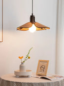 Axyaa Vintage Wood Cloth Hanging Lamp Chandelier for Living Room Bedroom.