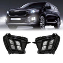 Axyaa LED Fog Lamps DRL Daytime Running Lights for KIA Sorento 2015-2017