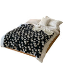 Axyaa Retro Jacquard Cashmere Blended Sofa Nap Blanket, Multifunctional & Thick Lambskin Blanket